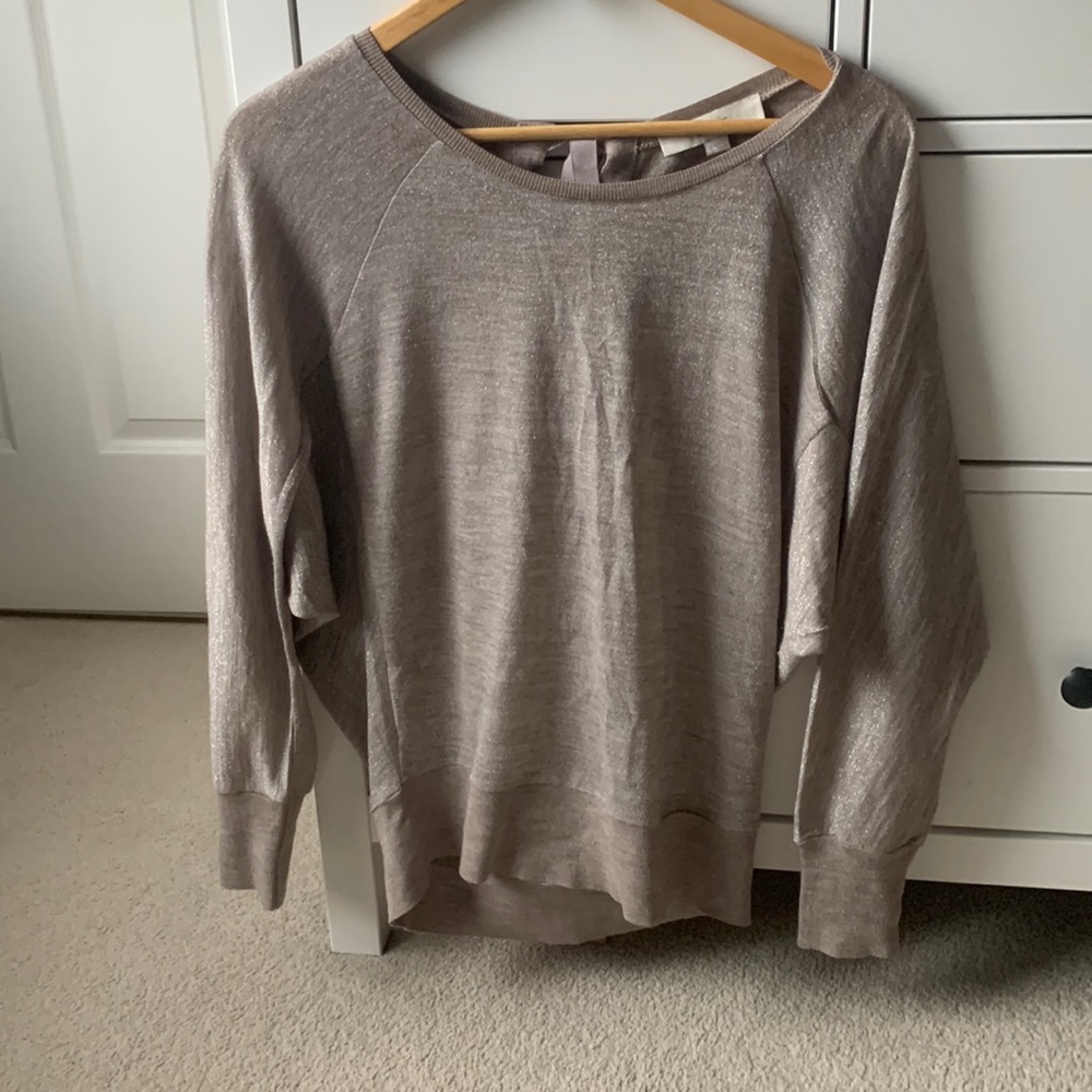 Used like new Loft Medium drapey sparkly sweater